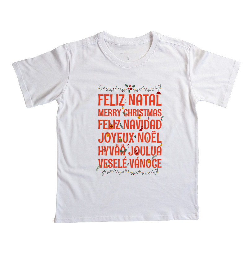 Camiseta Natal - Idiomas