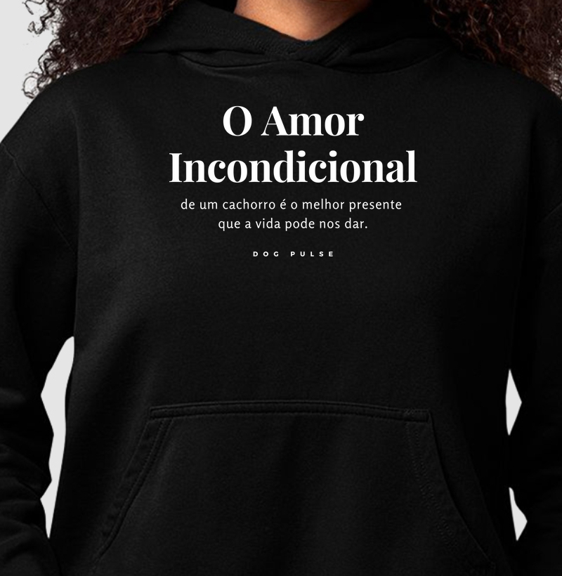 Hoodie Moletom Dog Pulse Pawsitivity Collection – Unconditional Love