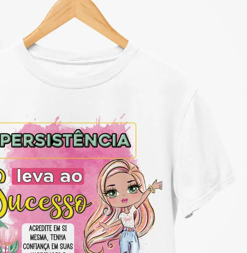 Camiseta - "Persistência leva ao sucesso"