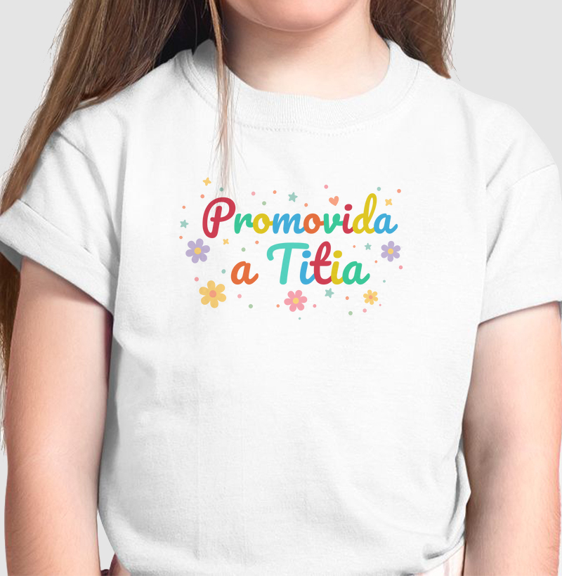 Promovida a Titia - cores vibrantes (infantil)