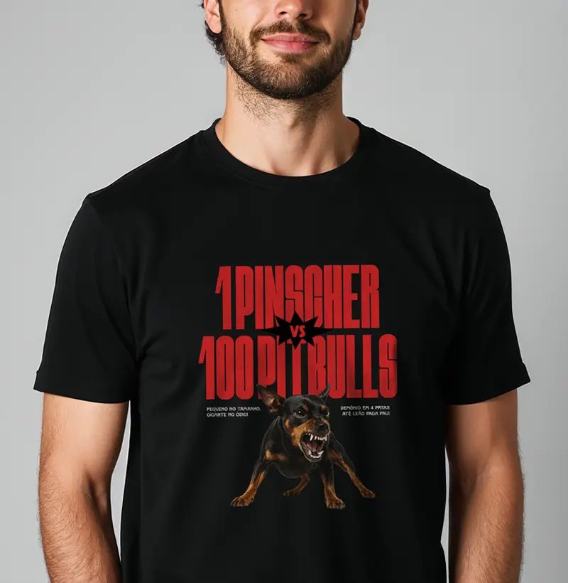 1 Pinscher vs 100 Pitbulls