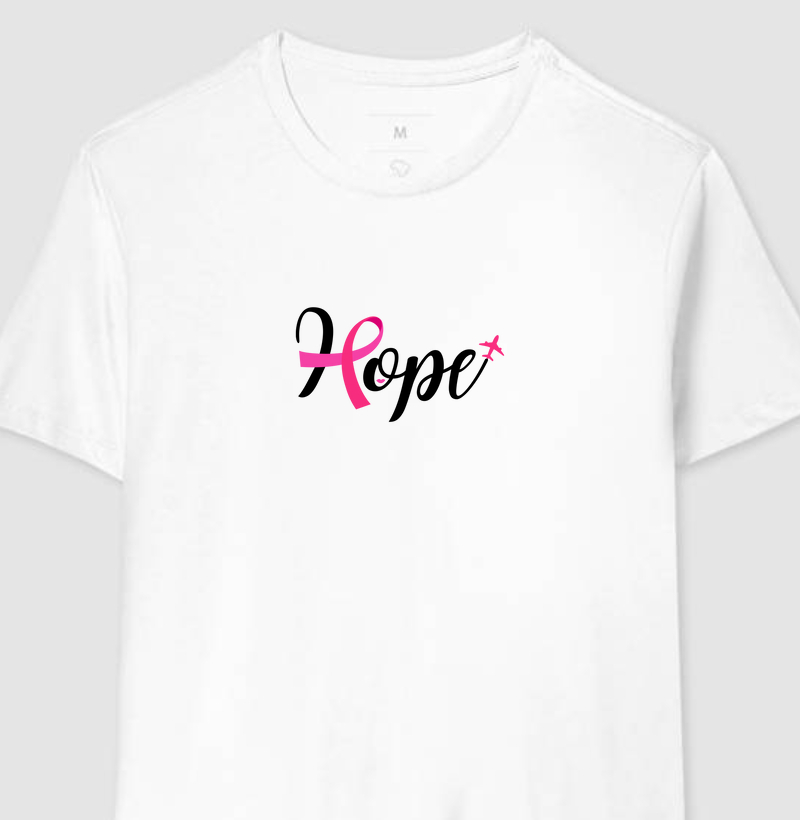 Camiseta Hope Aviadora Câncer de Mama