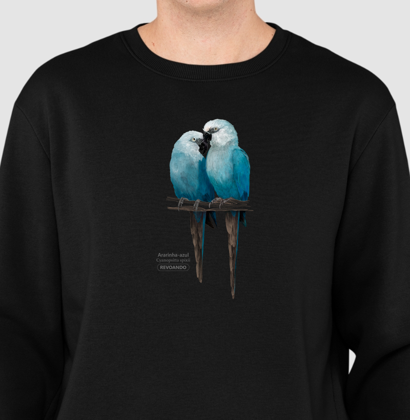 Inky Aves - Ararinha-azul - Moletom