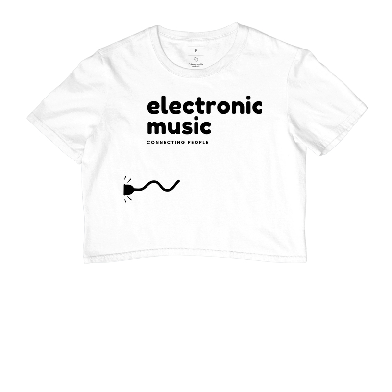 Camiseta cropped electronic music 2