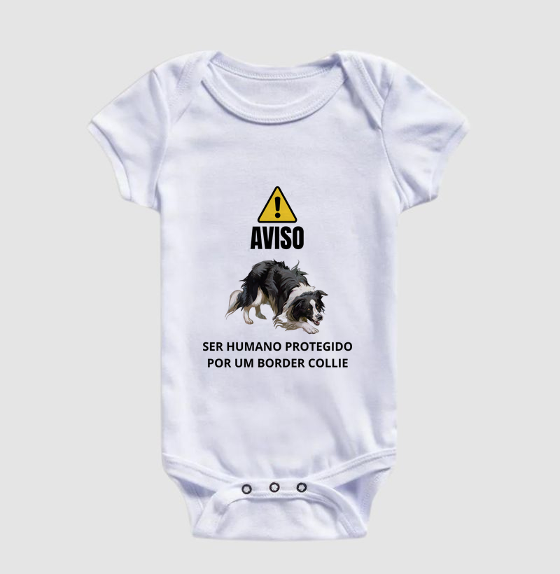 Atenção! Ser humano protegido por um border collie