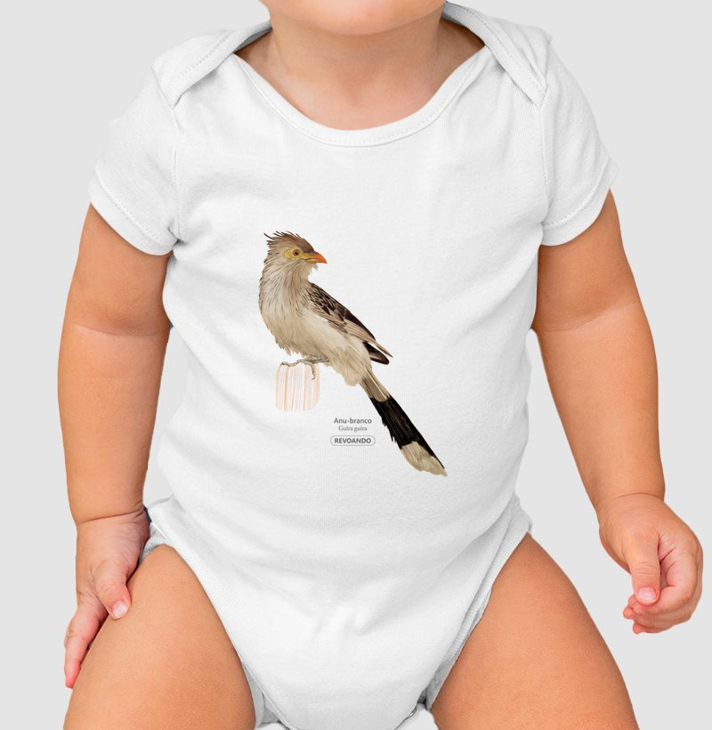 Inky Aves - Anu-branco - Body Infantil