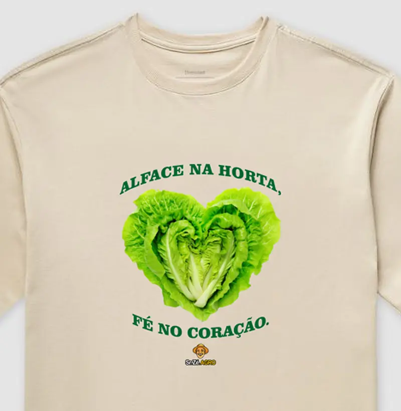 Alface na horta, Fé no coração.