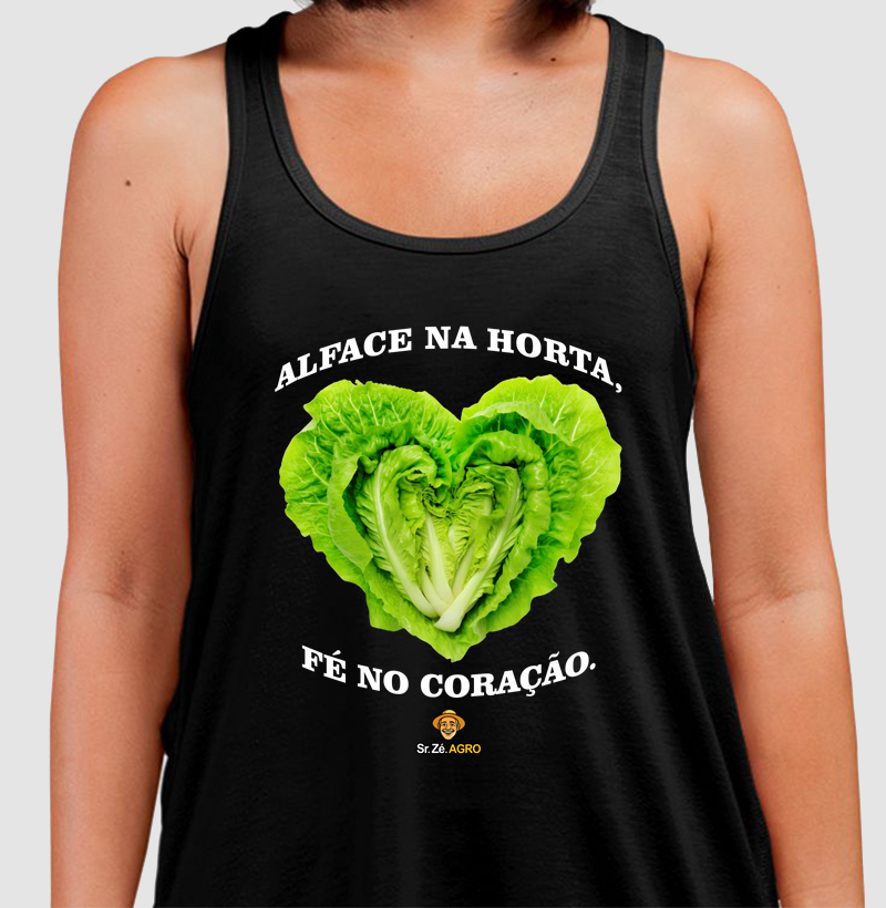 Alface na horta, Fé no coração.