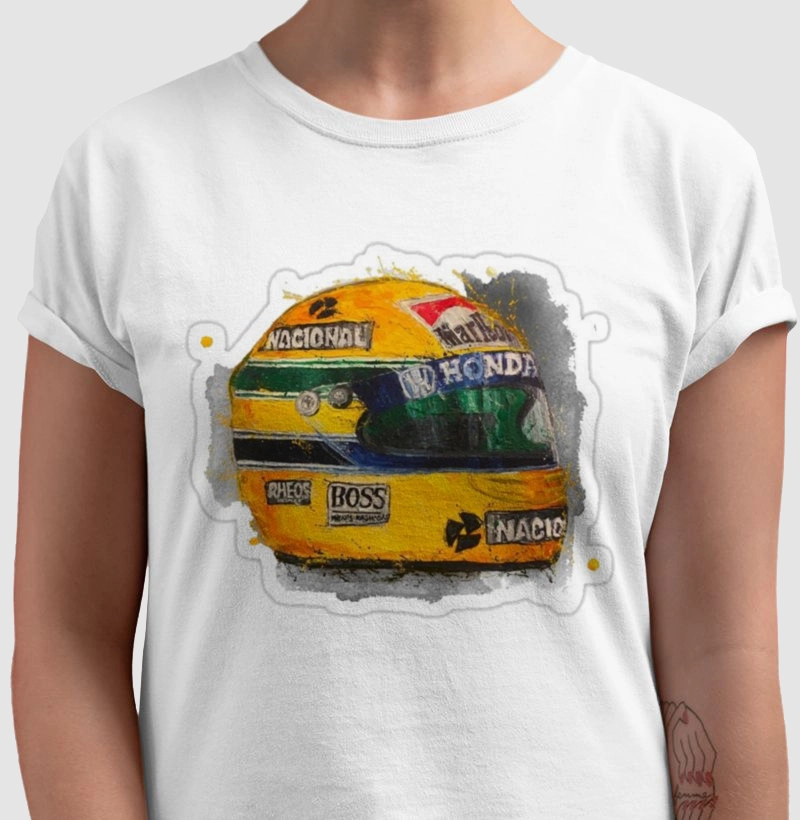 Senna Arte em Capacete F1 Herói Nacional