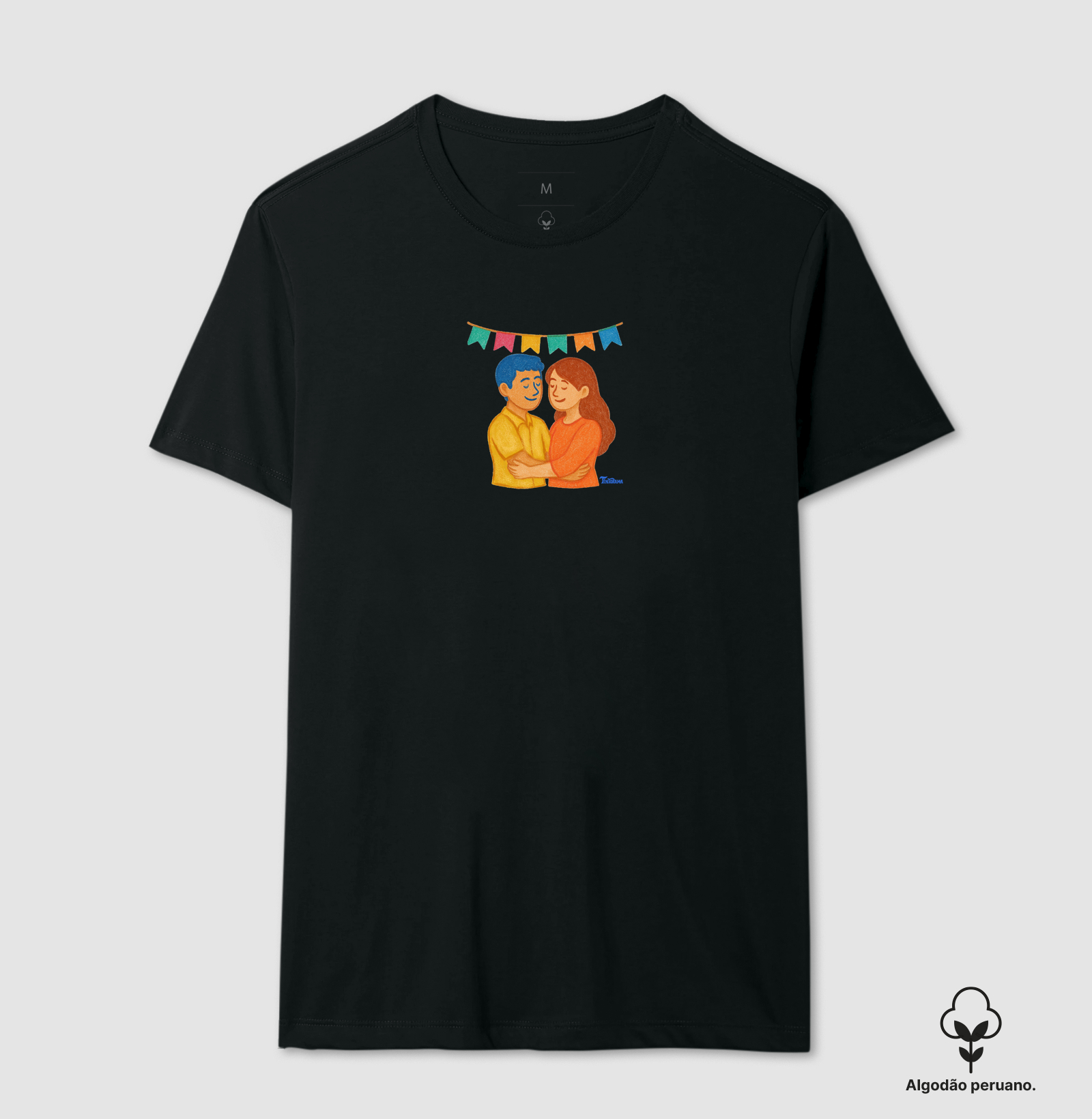 Camiseta de Algodão Peruano "casal H" 3