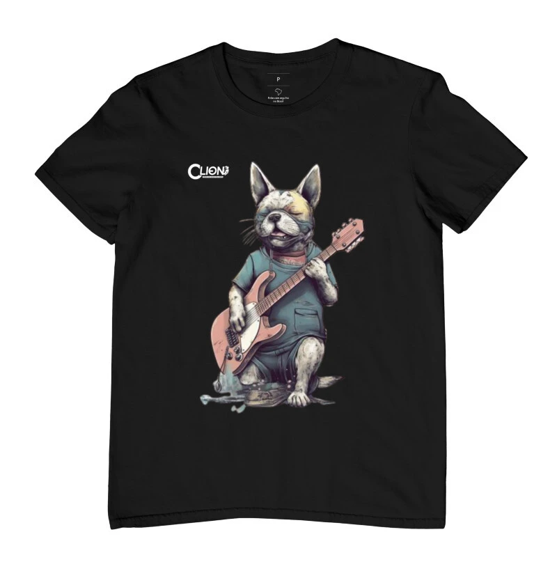 camiseta cão tocador