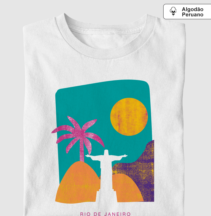 Camiseta Algodão Peruano Rio Brazil