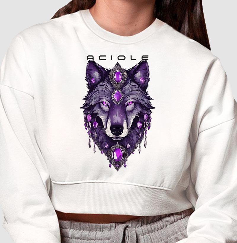 PURPLE WOLF ACIOLE CROPPED MOLETON