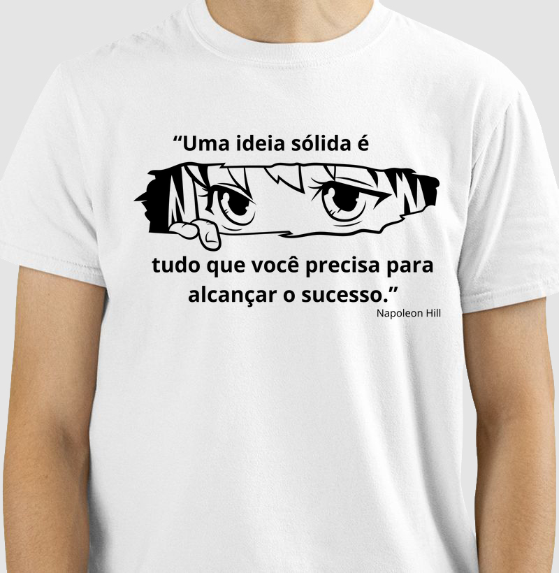 Camiseta Olhos e Frase