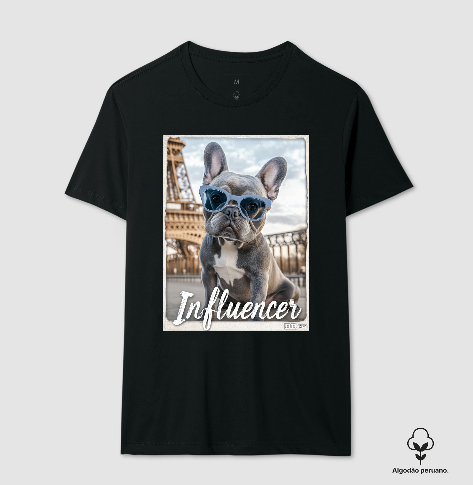 Camiseta Bulldog Frances "Influencer (Blue)"