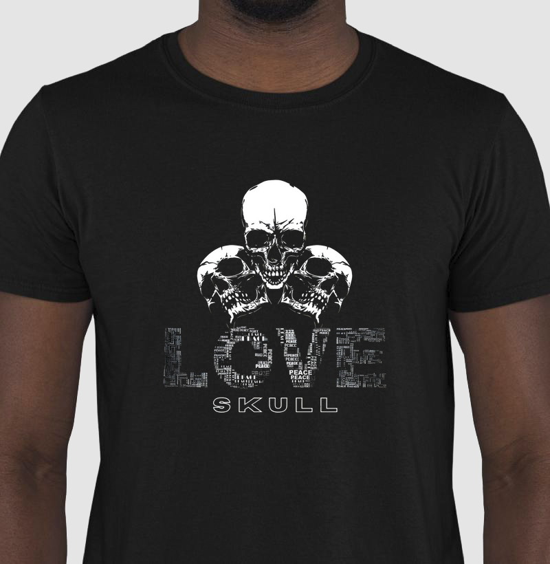 Camiseta Love Skull Peace