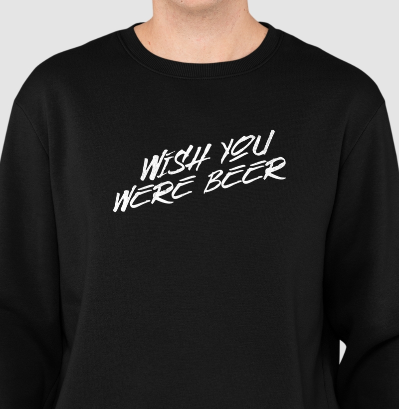 Wish You Were Beer: Moletom Slim - Estilo Descontraído para os Amantes da Cerveja