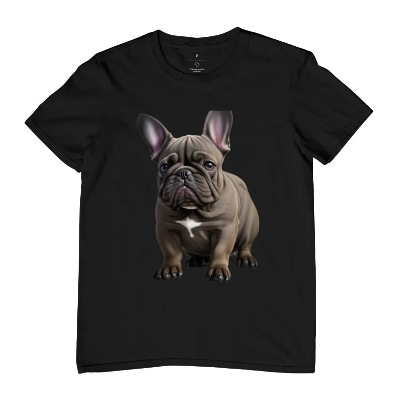 Camiseta Bulldogue Francês marrom