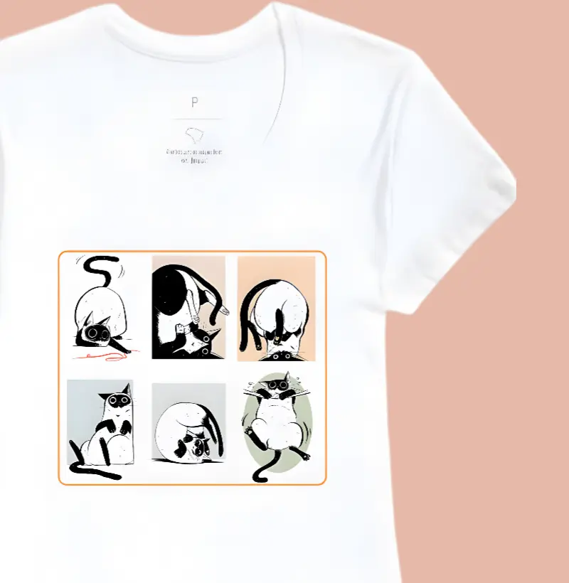 Camiseta Gato Quadrinhos