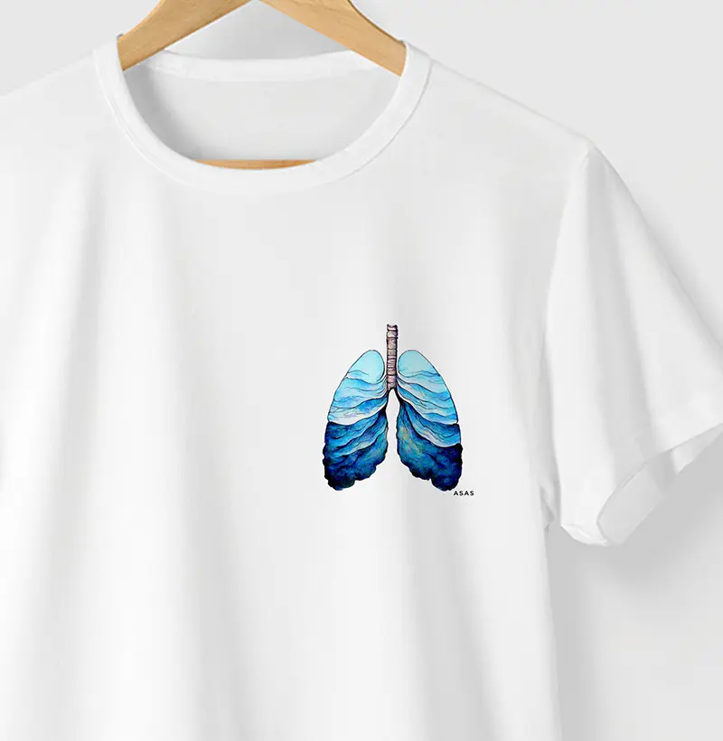 Camiseta OCEAN LUNG 1 - BRANCA - (100% Algodão)