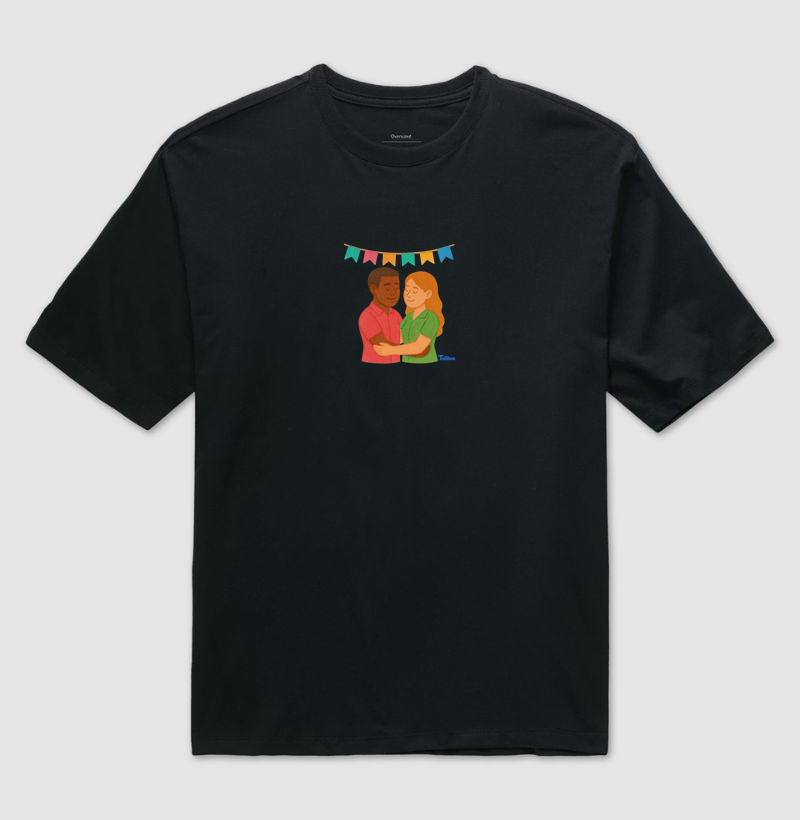 Camiseta Oversized "casal H" 1