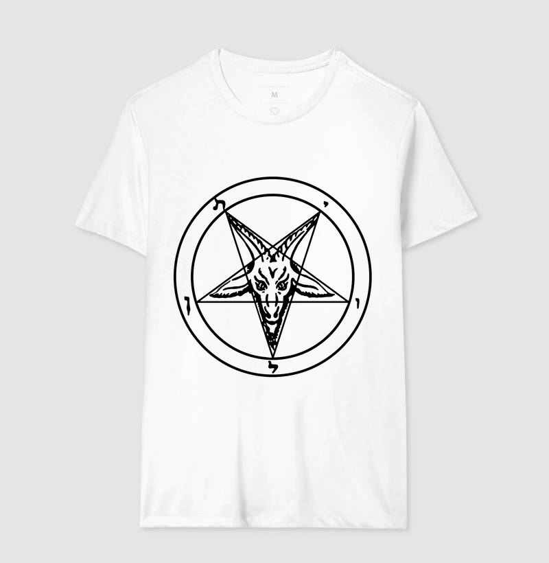 Sigilo: Pentagrama Invertido com Baphomet - Preto