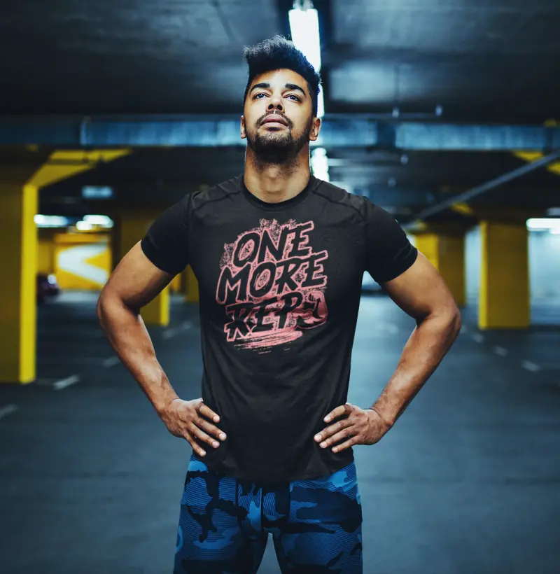Camiseta Motivacional | ONE MORE REP (Mais Uma Repetição) | Superação no Treino | Força Extra