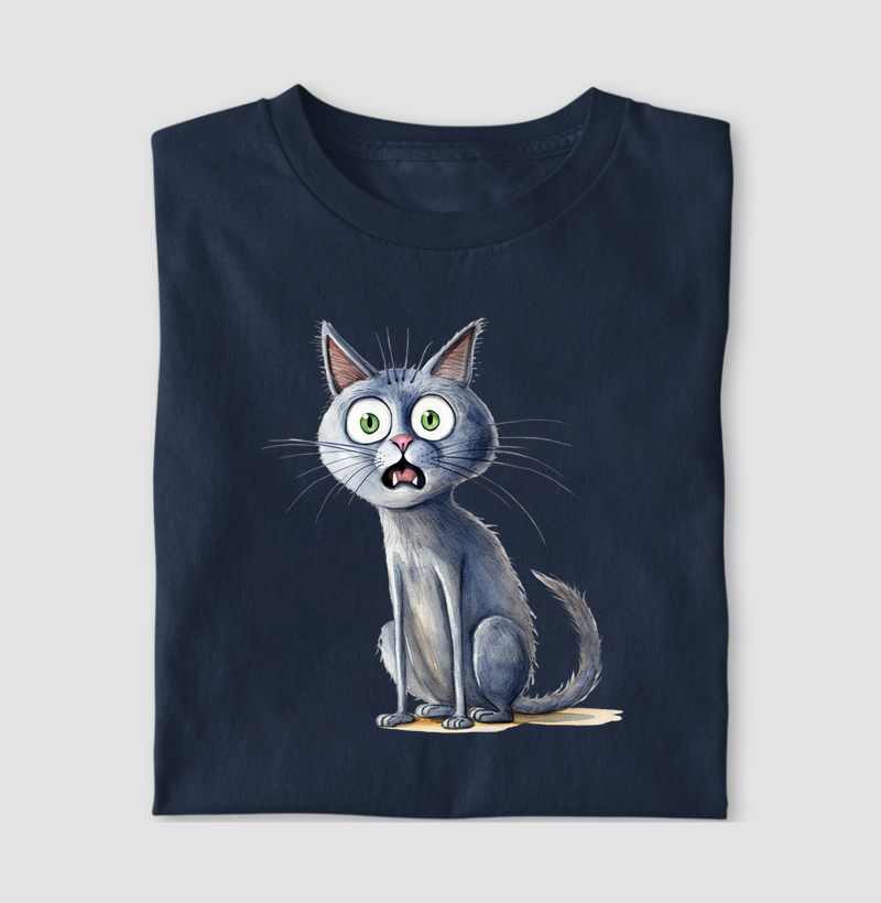 Gato Russian Blue  aquarela