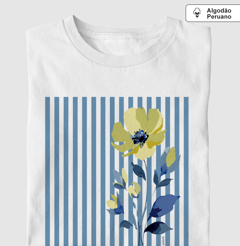 Flor Amarela 02 - Algodão Peruano