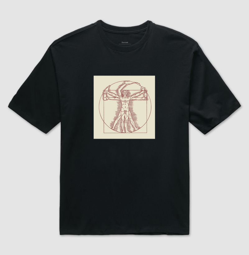 Camiseta Oversized Homem Vitruviano