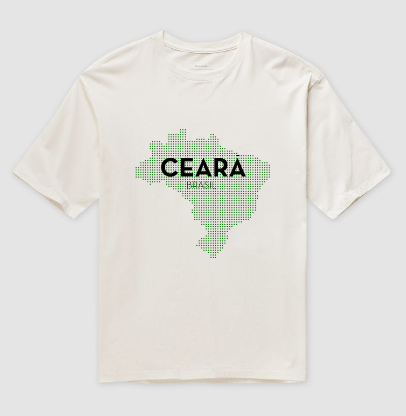 Camiseta OverSized Ceará Estado Mapa Brasil