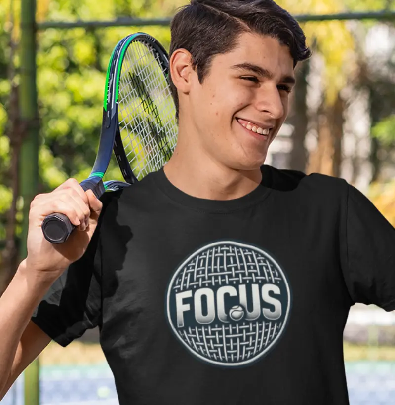 Camiseta Focus | Design Minimalista | Para Tenistas Determinados