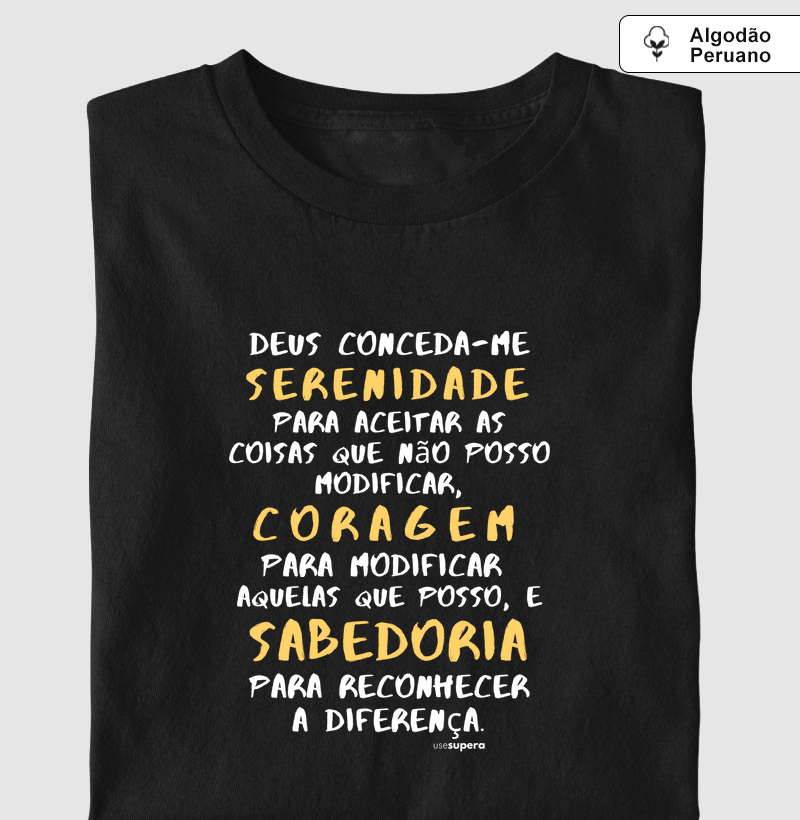 Camiseta "Deus conceda-me serenidade"