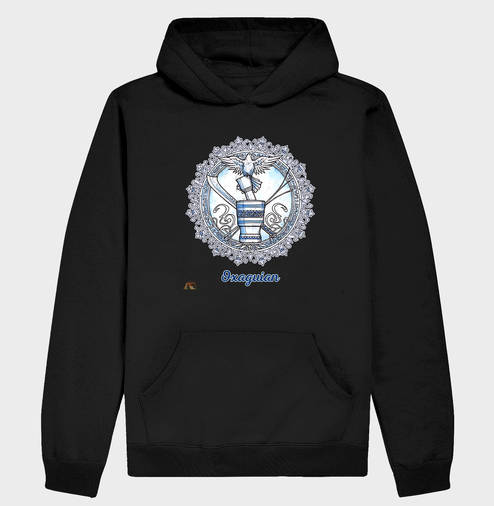 Camiseta Aruanda ê Armas de Oxaguian Sabedoria Jovem em 100% Algodão