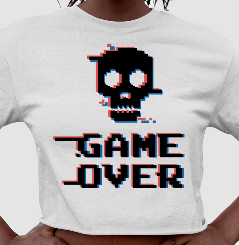GAME OVER SKULL – Think Tee