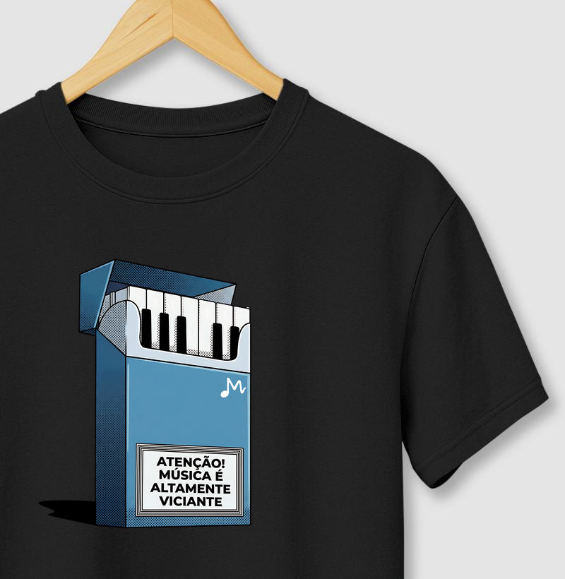 "ATENÇÃO! Música é Altamente Viciante" - Teclas