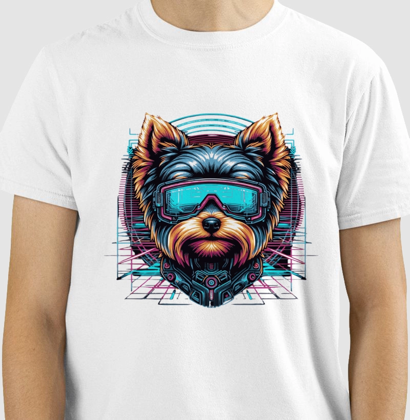 Camiseta Yorkshire estilo cyberpunk!