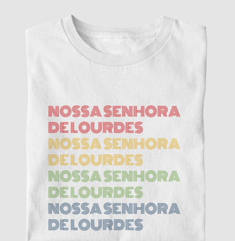 Nossa Senhora de Lourdes Letreiro Retrô