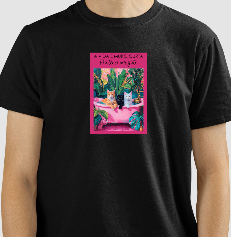 Camiseta não ter um gato só