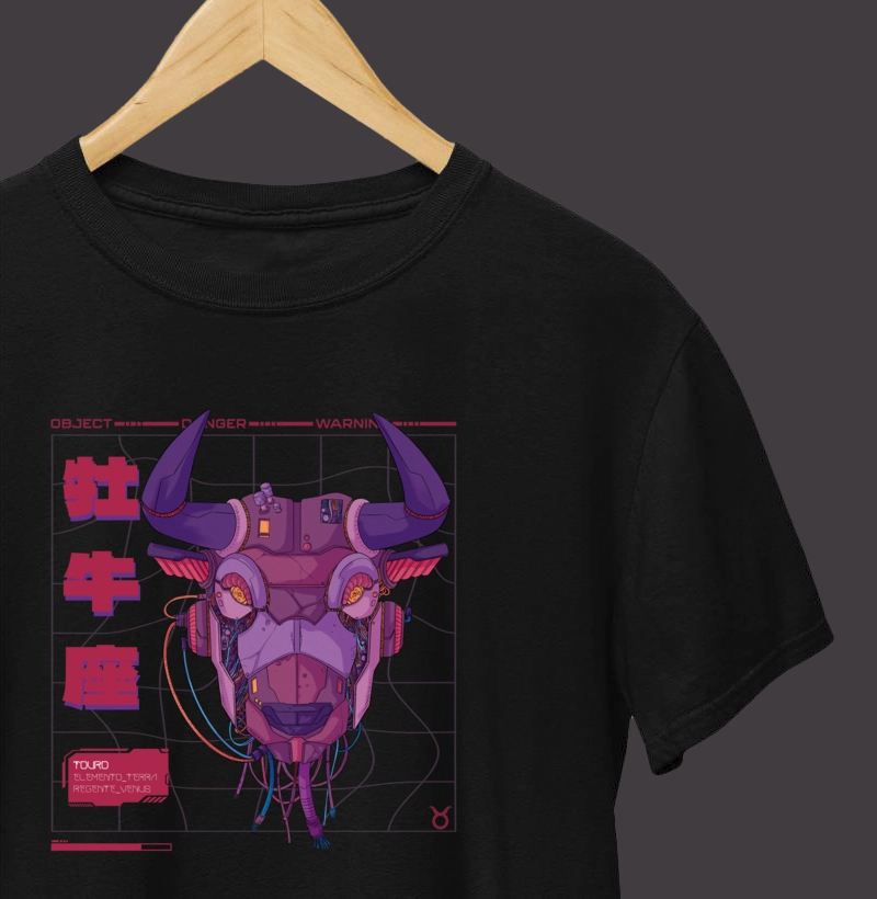 Camiseta Signos Touro Cibernético