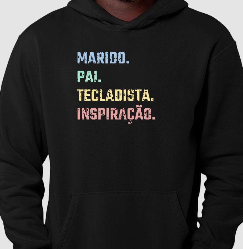 Camisa "Marido, pai, tecladista, inspiração"