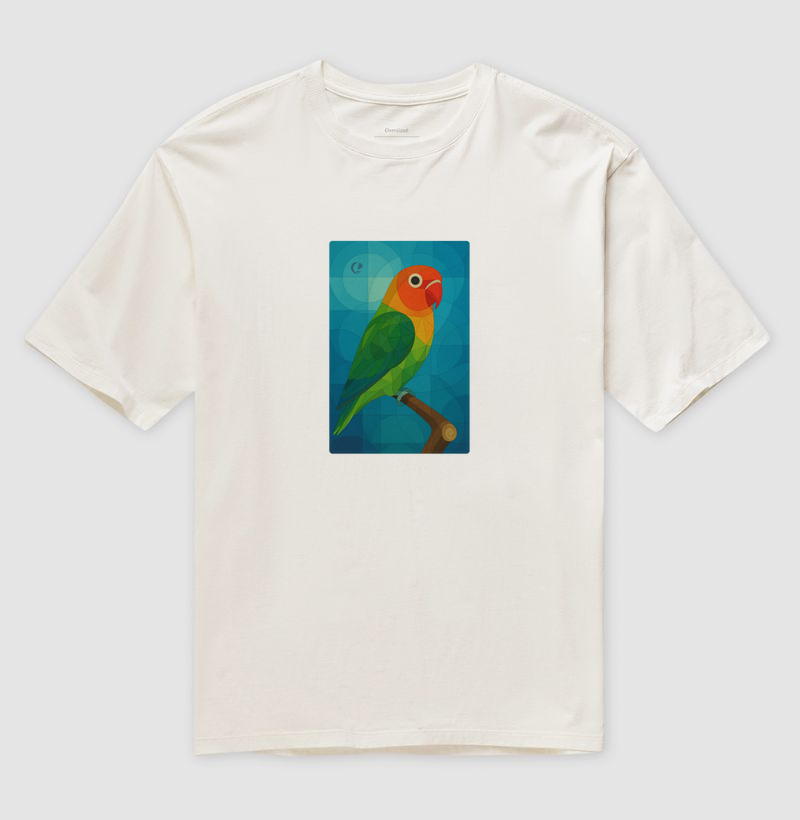 Camiseta Oversized - Agapórnis Geométrico 