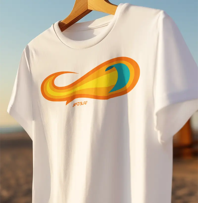 CAMISETA AMO SURF KITE E FOGO