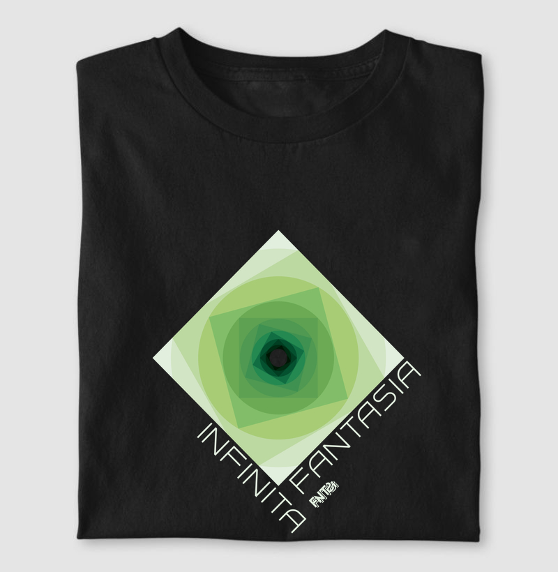 T-SHIRT "INFINITA FANTASIA" / VERDE ESTAMPA GRANDE