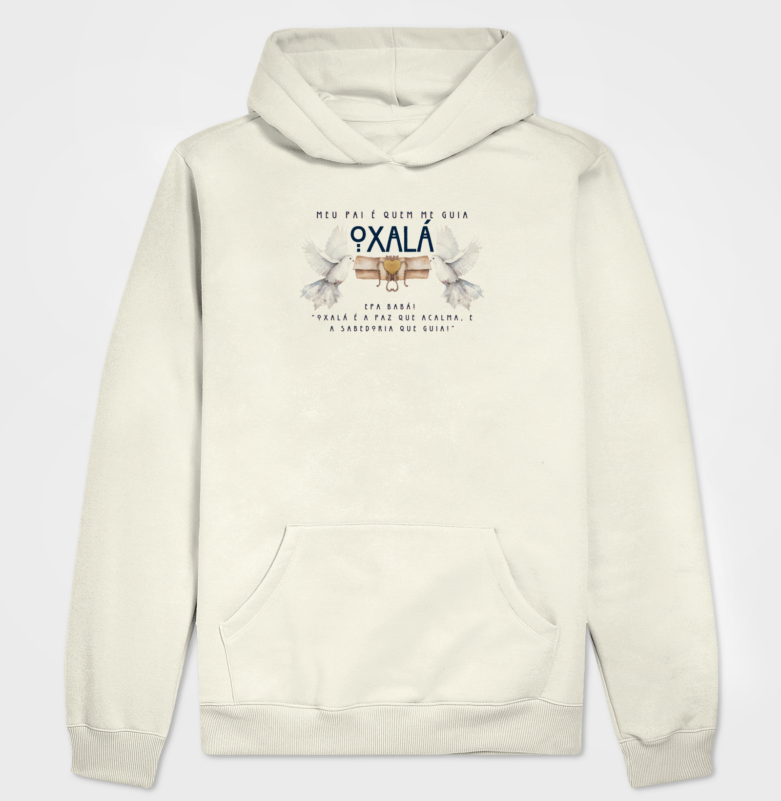 Estampa Oxalá 2 Pombas Off White Masc.