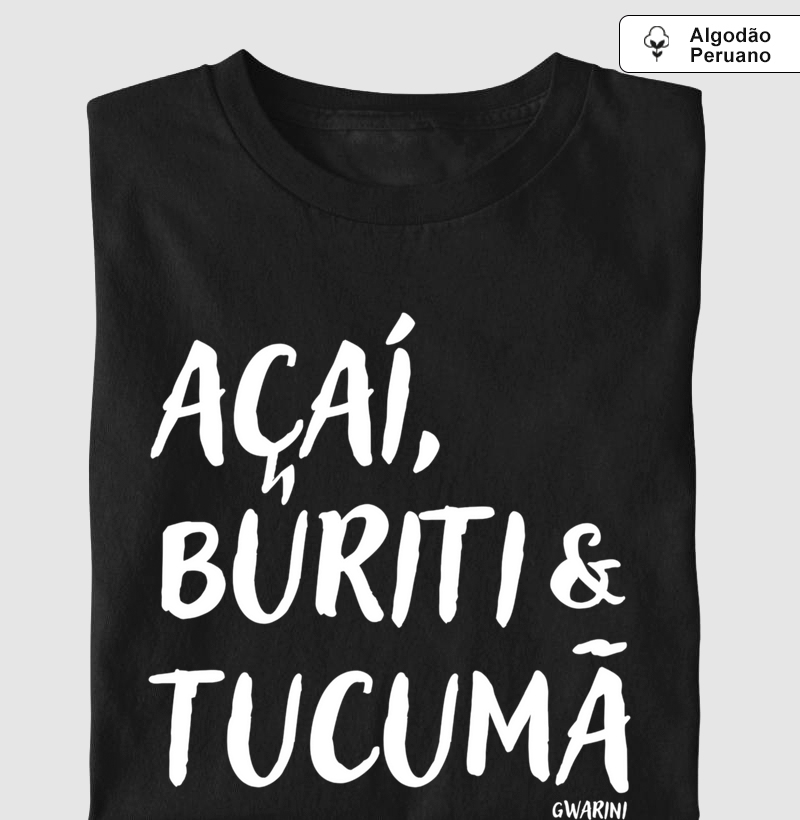 Açaí, buriti e tucumã