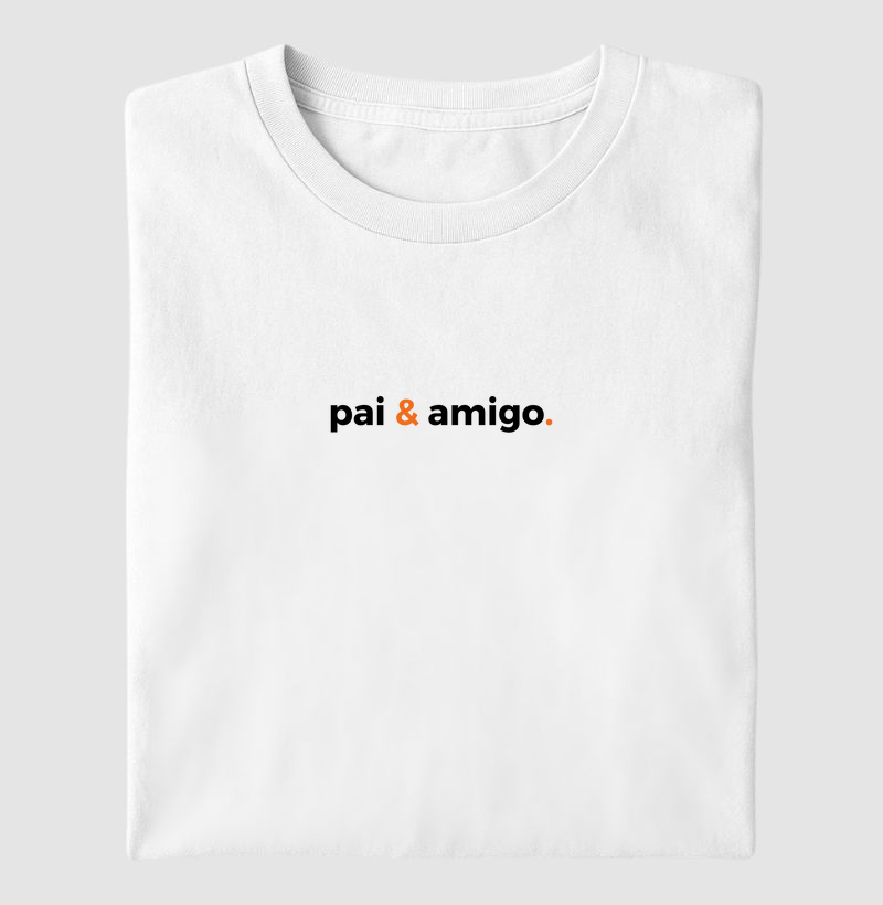 Camisa Pai & Amigo Preto & Laranja