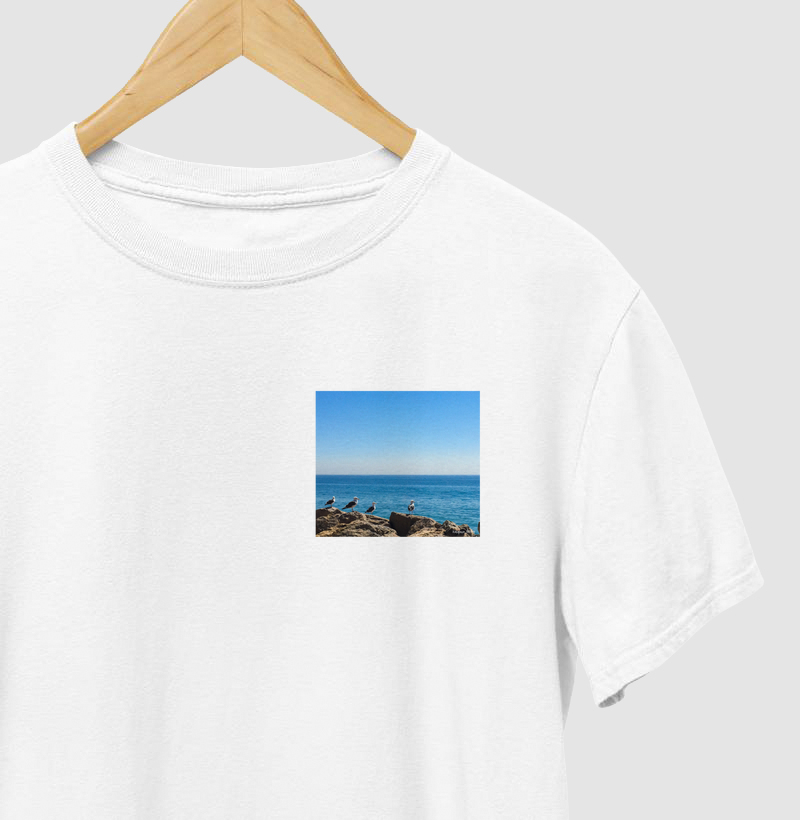 Camiseta Gaivotas Bolso