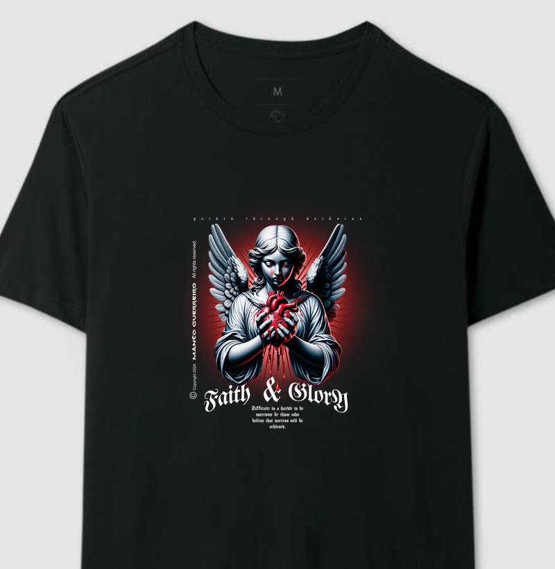 Camisa Fé e Glória Preta Masculina