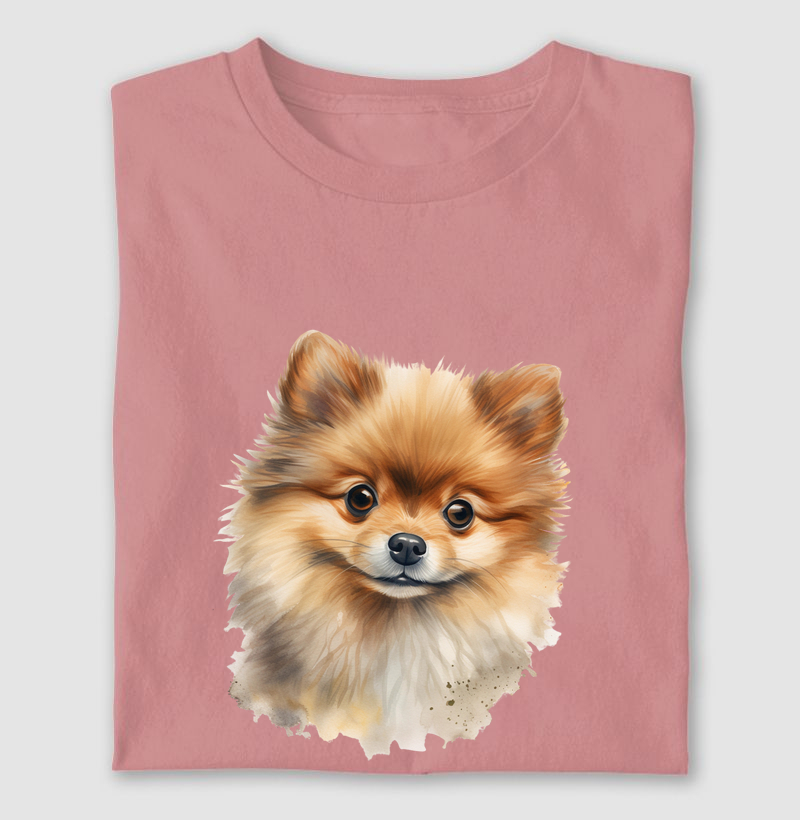 camiseta - Lulu da Pomerânia (aquarela)
